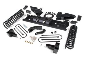 Ram 3500 Suspension Lift Kit - Zone Offroad - 4in Radius Arm Bracket, 3in Rear Block w/o Overload, Nitro Shocks - `19-`27